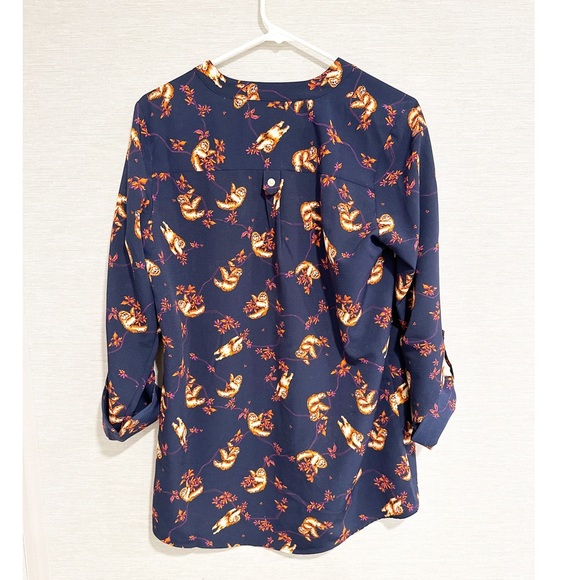 ModCloth sloth button blouse - Picture 3 of 6